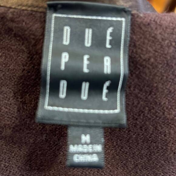 Due Per Due Brown 100% Wool Open Blazer Women’s Medium - Picture 3 of 4